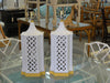 Pair of Palm Beach Italian Fretwork Lamps