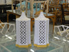 Pair of Palm Beach Italian Fretwork Lamps