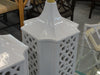 Pair of Palm Beach Italian Fretwork Lamps