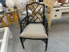 Black Faux Bamboo Chippendale Chair