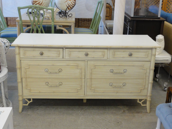 Palm Beach Chic Faux Bamboo Double Dresser
