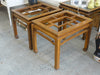 Pair of Asian Inspired Fretwork Side Tables