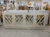 Mirrored Faux Bamboo Chippendale Credenza