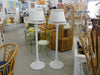 Pair of Newly Lacquered Wicker Floor Lamps