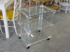 Glam 3 Tier Lucite & Glass Cart