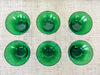 Set of Six Festive Green Glassware