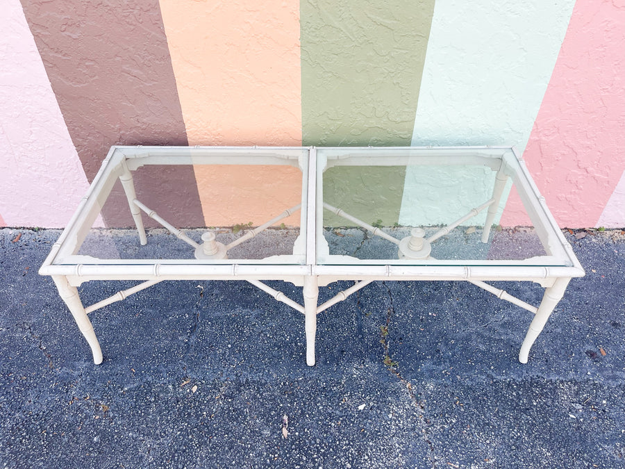 Palm Beach Chic Faux Bamboo Coffee Table