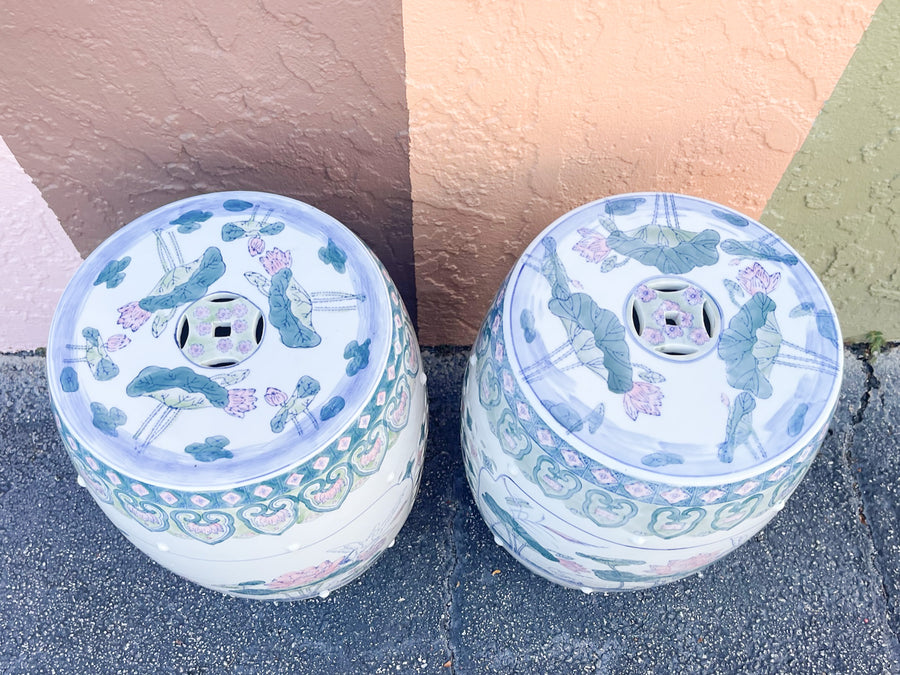 Pair of Palm Beach Pierced Garden Seats