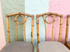 Set of Six Italian Rattan Dining Chairs