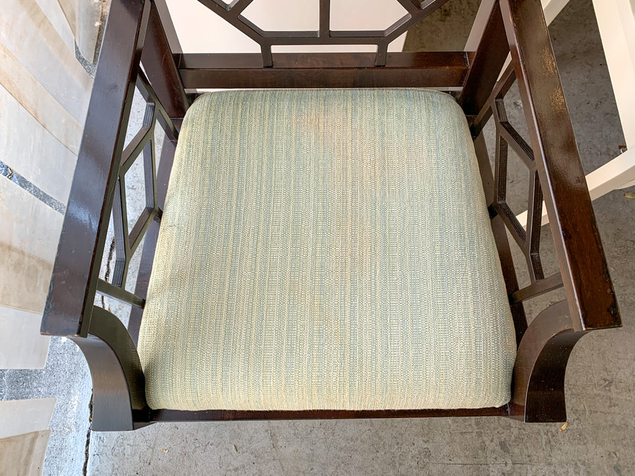 Pair of The Breakers Fretwork Arm Chairs