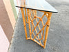 Chippendale Rattan Desk and Chair