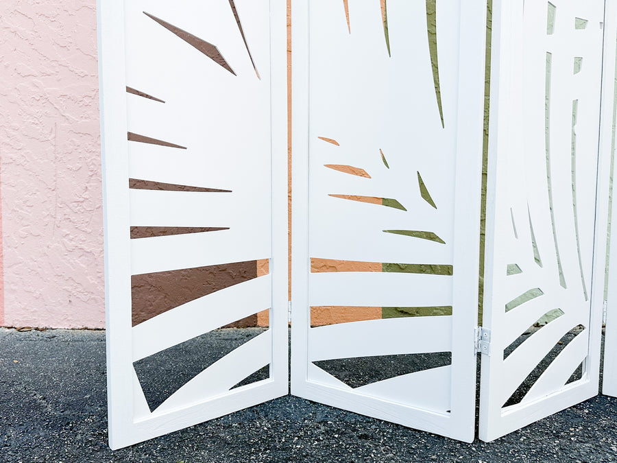 Modern Palm Cut Out Screen