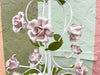 Porcelain Pink Rose Tole Chandelier