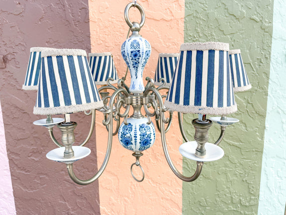 Chic Delft Blue Chandelier