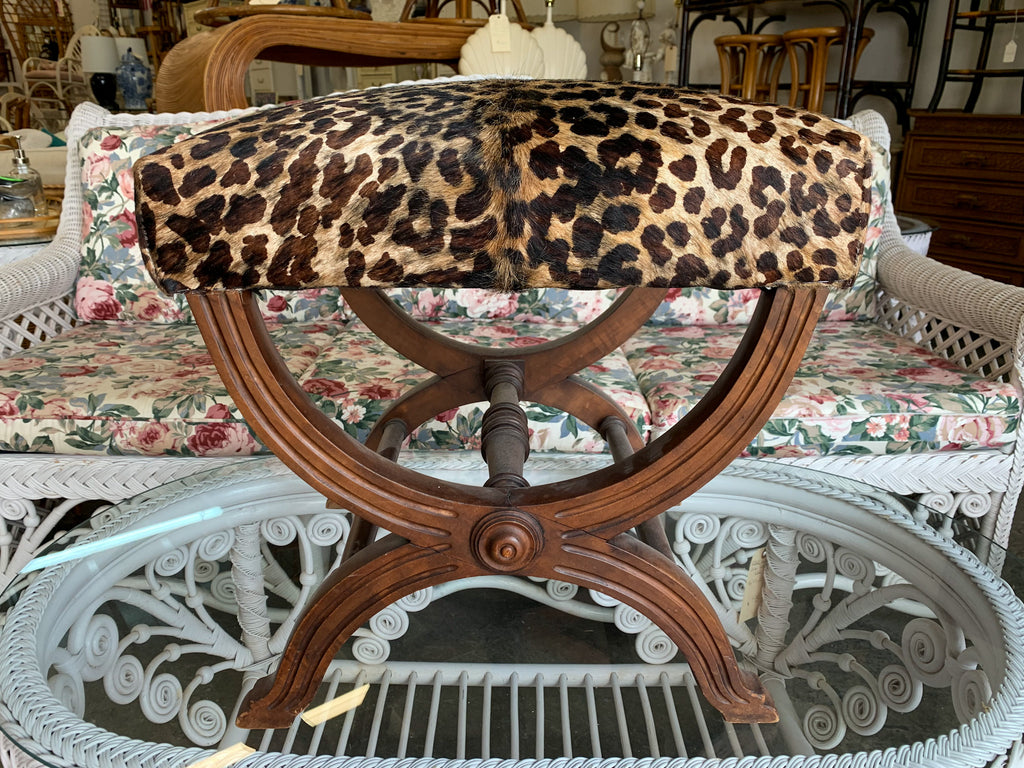 Leopard Print Bench
