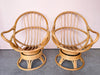 Pair of Islandy Rattan Swivel Chairs