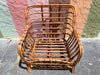 Pair of Rattan Lounge Chairs and End Table