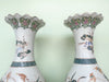 Pair of Large Colorful Heron Vases
