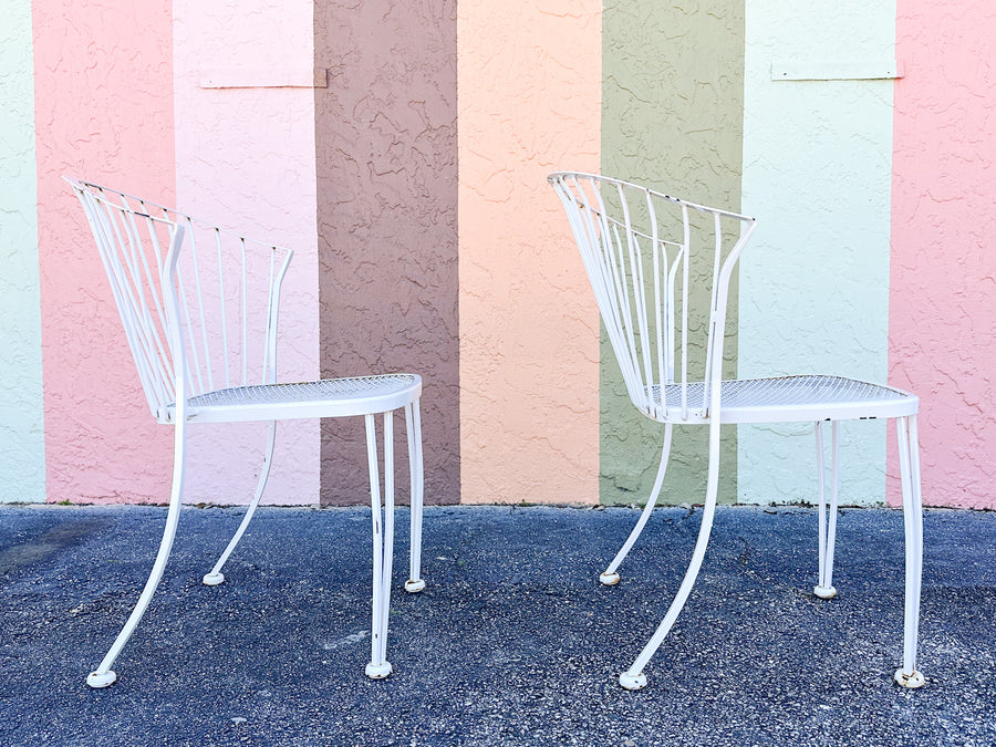 Pair of Wrought Iron Bistro Chairs