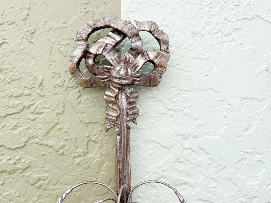 Pair of Pineapple and Bow Wall Sconces