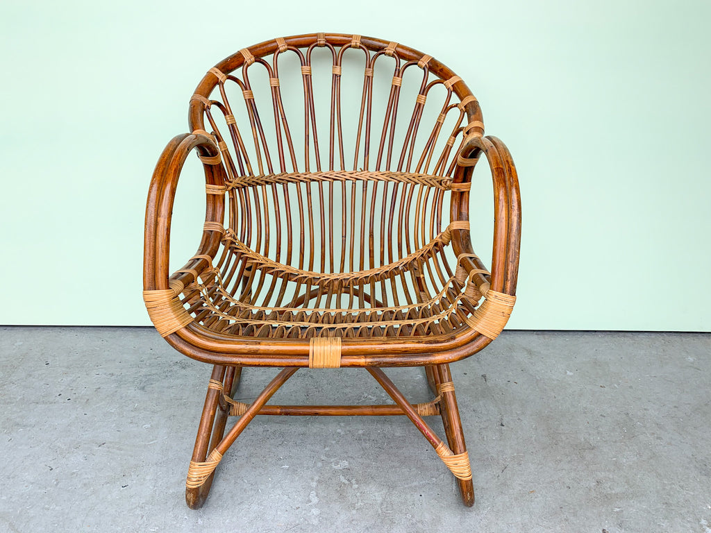Albini Style Rattan Lounge Chair