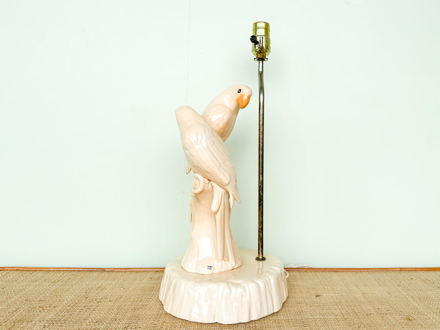 Two Lovebirds Ceramic Lamp