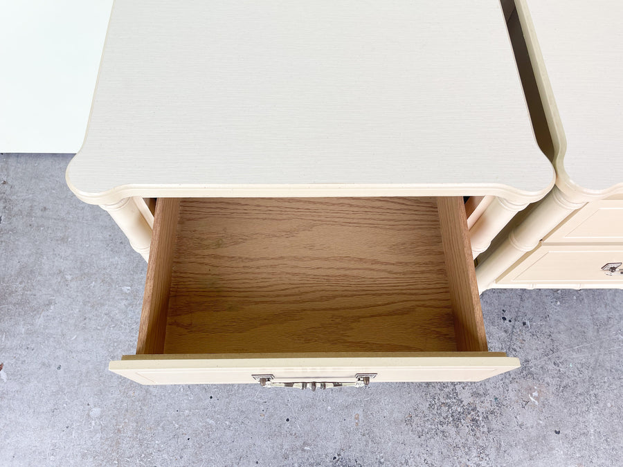Pair of Faux Bamboo Nightstands