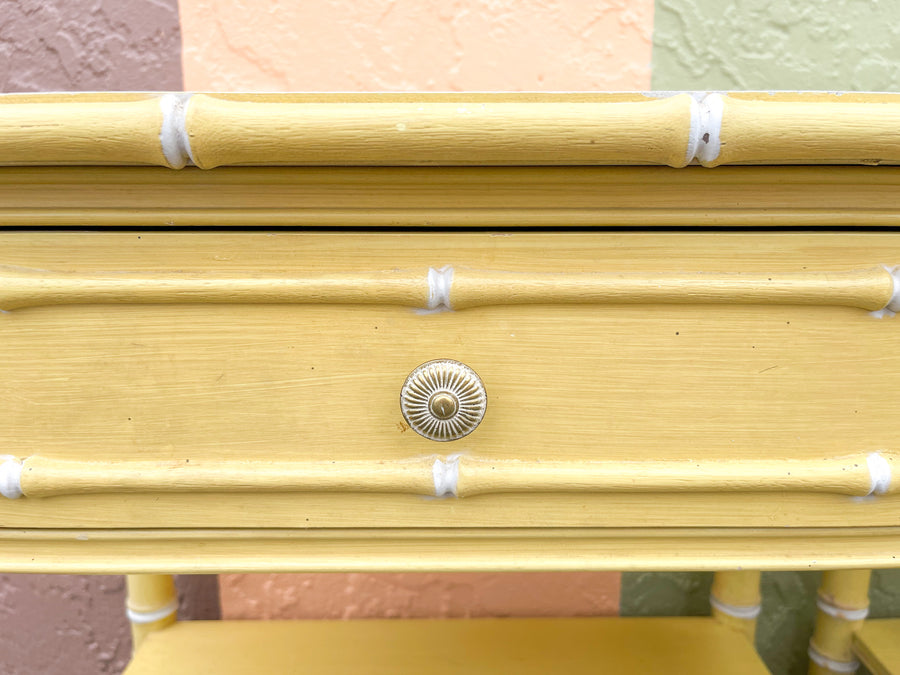 Pair of Faux Bamboo Nightstands
