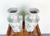 Pair of Gorgeous Green and White Vases