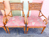 Set of Six Rattan Alligator Dining Chairs