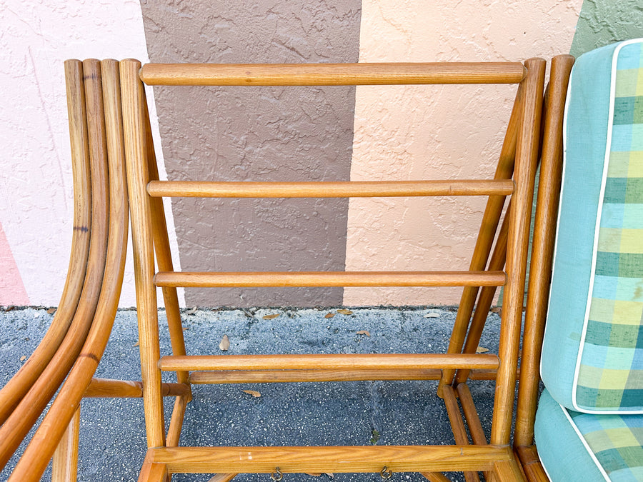 1940s Heywood Wakefield Two Piece Rattan Loveseat