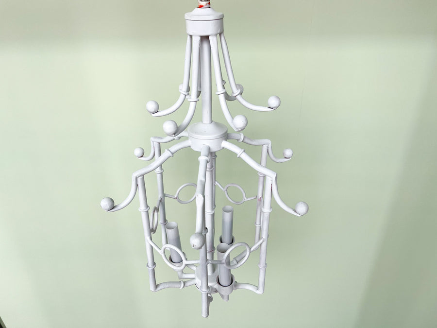 Faux Bamboo Pagoda Chandelier