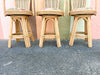 Set of Three Cute Rattan Bar Stools