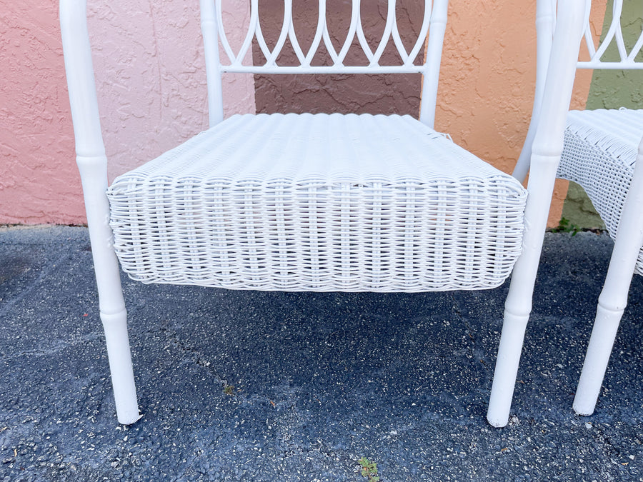 Pair of Faux Bamboo Patio Chairs