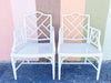 Pair of Painted Chippendale Arm Chairs