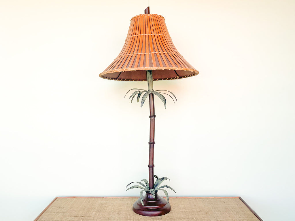 Tall Tole Palm Tree Lamp