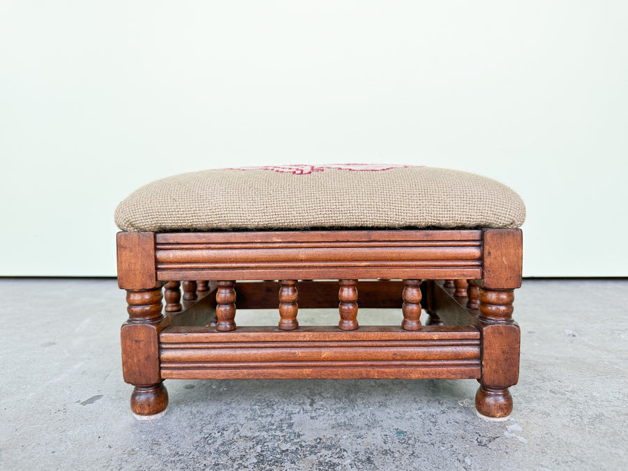 Warehouse Wednesday Sale: Hibiscus Embroidered Foot Stool