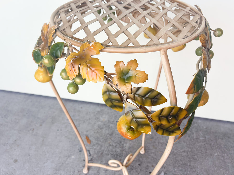 Tole Fruit Cocktail Table