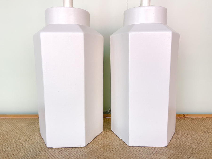 Pair of Coastal Chic Ceramic Lamps