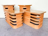 Pair of Frankl Style Rattan Side Tables