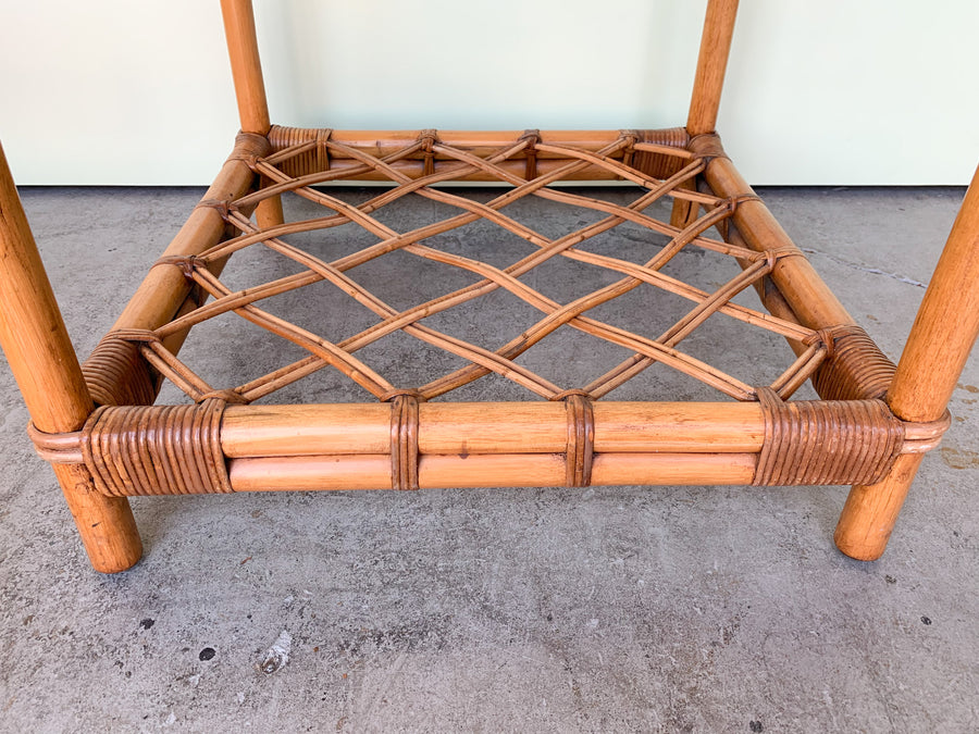 Pair of Island Chic Ficks Reed End Tables