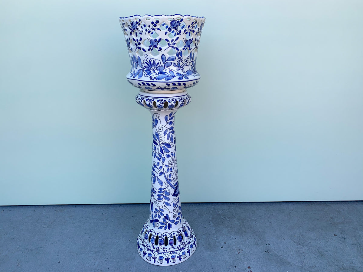 Amazing Blue and White Ceramic Planter