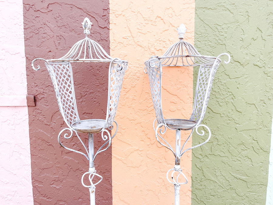 Pair of Palm Beach Chic Plant Stands