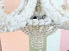 Custom Shell Encrusted and Crystal Chandelier