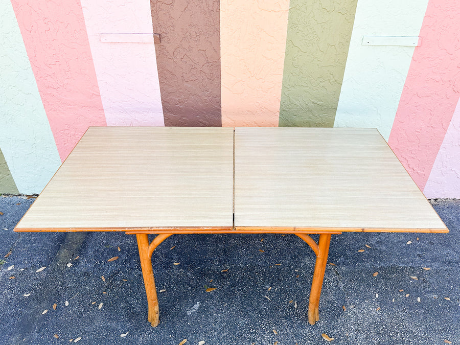 Old Florida Flip Top Rattan Game Table