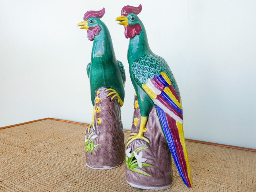 Pair of Festive Holiday Birds