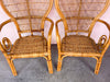 Pair of Rattan Balloon Back Chairs