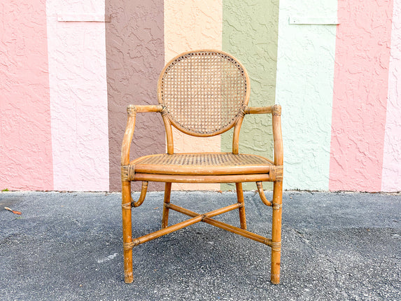 Rattan and Cane Arm Chair