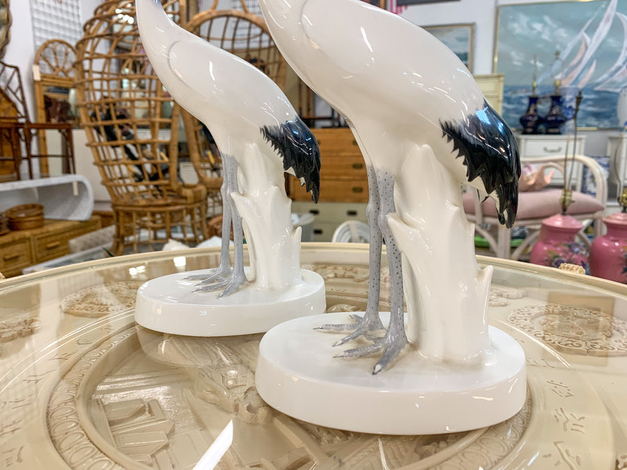 Pair of Noritake Sand Cranes