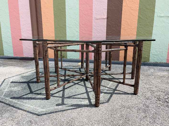McGuire Rattan Dining Table